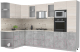 Готовая кухня Интерлиния Мила 1.68x3.2 левая (вудлайн кремовый/бетон/бискайская сосна) - 