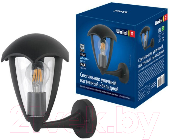 Бра уличное Uniel UUL-S80A 60W/E27 IP54 / UL-00006812 — фото 2