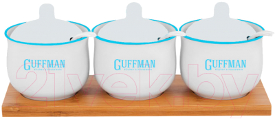 Набор емкостей для хранения Guffman C-06-041-WS (белый/голубой)