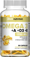 

Комплексная пищевая добавка Atech Nutrition, Смесь жирных кислот ОМЕГА 3 35%+А+Д3+Е