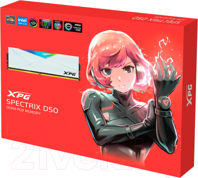 Оперативная память DDR4 A-data XPG Spectrix D50 RGB (AX4U36008G18I-DW50)