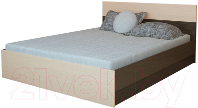 Полуторная кровать Горизонт Мебель Юнона 1.2м (венге/дуб)