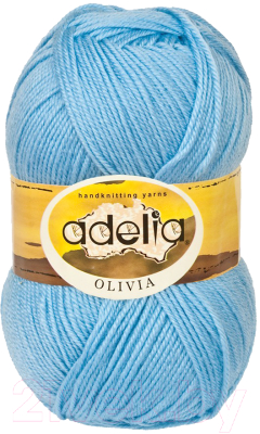 Набор пряжи для вязания Adelia Olivia 100г 250м±10м (голубой, 2 мотка)