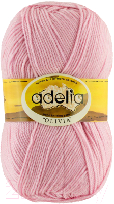 Набор пряжи для вязания Adelia Olivia 100г 250м±10м (светло-розовый, 2 мотка)