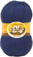 Набор пряжи для вязания Adelia Olivia 100г 250м±10м (джинсовый, 2 мотка) - 