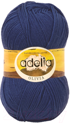 Набор пряжи для вязания Adelia Olivia 100г 250м±10м (джинсовый, 2 мотка)
