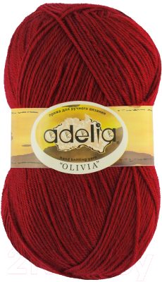 Набор пряжи для вязания Adelia Olivia 100г 250м±10м (бордовый, 2 мотка)