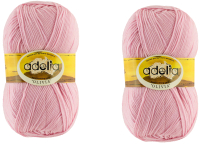 Набор пряжи для вязания Adelia Olivia 100г 250м±10м (розовый, 2 мотка) - 