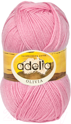Набор пряжи для вязания Adelia Olivia 100г 250м±10м (розовый, 2 мотка)
