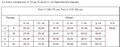 Чулки компрессионные Польза 4001 выше колена 2 кл.к. (р.2 (S), рост2, бежевый)