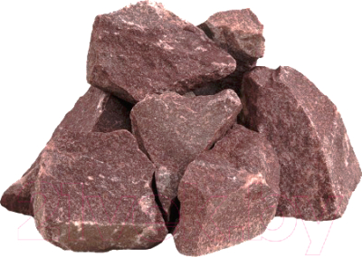 Камни для бани Десятый регион Малиновый кварцит колотый крупный (20кг)