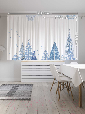 Изображение товара Комплект штор JoyArty Снежное рождество / p_37029 (145x180)