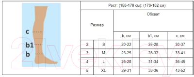 Гольфы компрессионные Польза 3002 ниже колена 1 кл.к. (р.3 (M), рост1, бежевый)