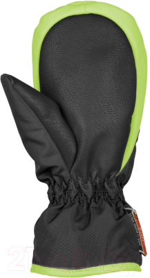 Варежки лыжные Reusch Ben Mitten / 4685408-0716 (р-р 3, Mitten Black/Neon Green Inch)