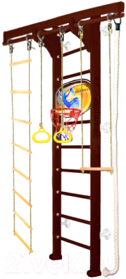 Детский спортивный комплекс Kampfer Wooden Ladder Wall Basketball Shield (шоколадный/белый, стандарт)