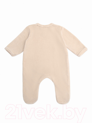 Комбинезон для малышей Amarobaby Fidgett / AB-OD21-F502/03-80 (бежевый, р. 80)