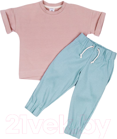 Комплект детской одежды Amarobaby Jump /AB-OD21-JUMP22/0632-128 (розовый/мятный, р. 128)