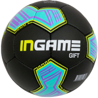 Футбольный мяч Ingame Gift IFB-108 (черный/синий/желтый) - 