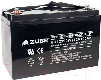 Батарея для ИБП Zubr HR12390W 12V/110Ah