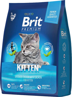 Сухой корм для кошек Brit Premium Cat Kitten с курицей / 5049677 (2кг)