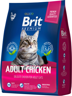 Сухой корм для кошек Brit Premium Cat Adult Chicken / 5049073 (400г)