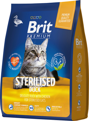 Сухой корм для кошек Brit Premium Cat Sterilized Duck & Chicken / 5049318 (400г)