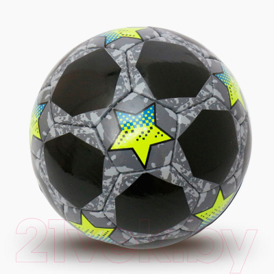 Футбольный мяч Ingame Pro Black (размер 3, черный/желтый/голубой)