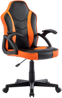 Кресло геймерское Brabix Stripe GM-203 / 532513 (экокожа, черный/оранжевый) - 