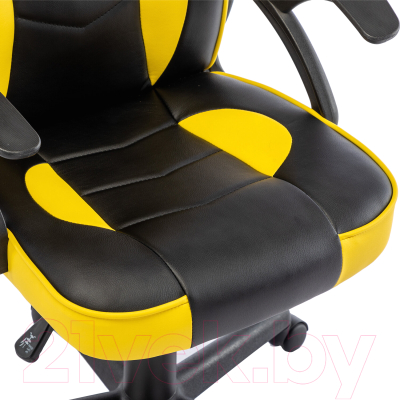 Кресло геймерское Brabix Stripe GM-203 / 532514 (экокожа, черный/желтый)