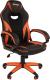 Кресло геймерское Brabix Accent GM-161 / 532577 (TW/экокожа, черный/оранжевый) - 