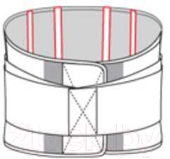 Корсет ортопедический пояснично-крестцовый Польза м.1104 тип 321-I (р.3, белый)