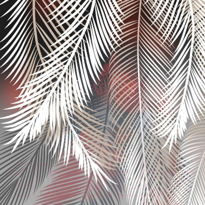 Фотообои бесшовные Citydecor Пальмовые листья пестрые 1 (300x270)