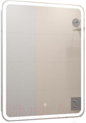 Шкаф с зеркалом для ванной Misty Элиот 60x80 R / МВК018 (с розеткой)