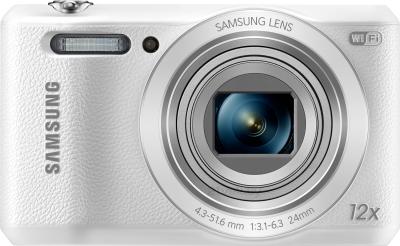 Компактный фотоаппарат Samsung WB35F (EC-WB35FZBPWRU, White) - вид спереди