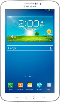 Планшет Samsung Galaxy Tab 3 7.0 16GB Pearl White (SM-T210) - фронтальный вид