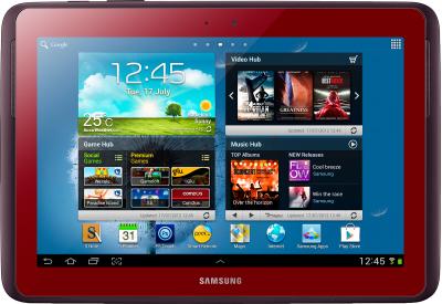 Планшет Samsung Galaxy Note 10.1 16GB 3G Garnet Red (GT-N8000) - фронтальный вид