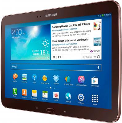Планшет Samsung Galaxy Tab 3 10.1 32GB 3G Gold Brown (GT-P5200) - полубоком