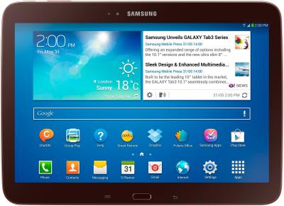 Планшет Samsung Galaxy Tab 3 10.1 32GB 3G Gold Brown (GT-P5200) - фронтальный вид