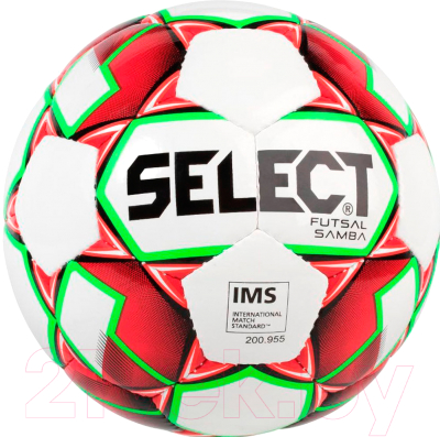 Мяч для футзала Select Futsal Samba / 852618-003 (белый/красный/салатовый/черный)