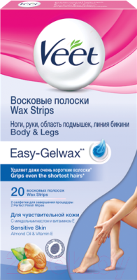 Набор для депиляции Veet Easy Gel-Wax для чувствительной кожи (20шт)