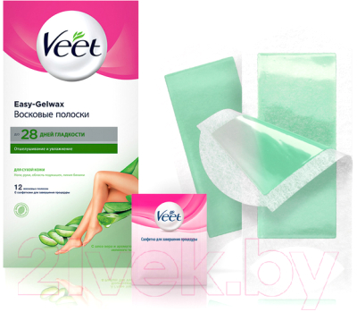 Набор для депиляции Veet Easy Gel-Wax для сухой кожи (12шт)