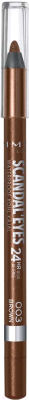

Карандаш-кайал Rimmel, Коричневый, Scandal'eyes Waterproof Kohl Kajal тон 003