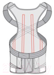 Корсет ортопедический грудопоясничный Польза Грудопоясничный 1402 тип 325-I (р.1, черный)