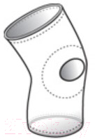 Ортез коленный Польза Рукавного типа 0804 (р.1, бежевый)