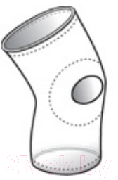 Ортез коленный Польза Рукавного типа 0804 (р.1, черный)