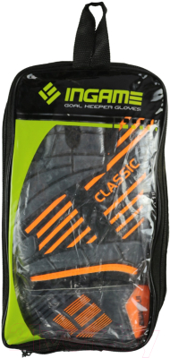 Перчатки вратарские Ingame Classic (р.7, черный/оранжевый)