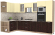 Кухонный гарнитур Интерлиния Мила 1.68x3.2 левая (ваниль/дуб венге/малага) - 