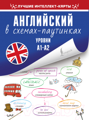 Учебное пособие АСТ Английский в схемах-паутинках. Уровни А1-А2 (Лихтман Р.)