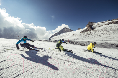 Горные лыжи с креплениями Elan Amphibio 12 C Power Shift & ELS 11.0 2021-22 / ABKGFW20 (р.160, черный/зеленый)