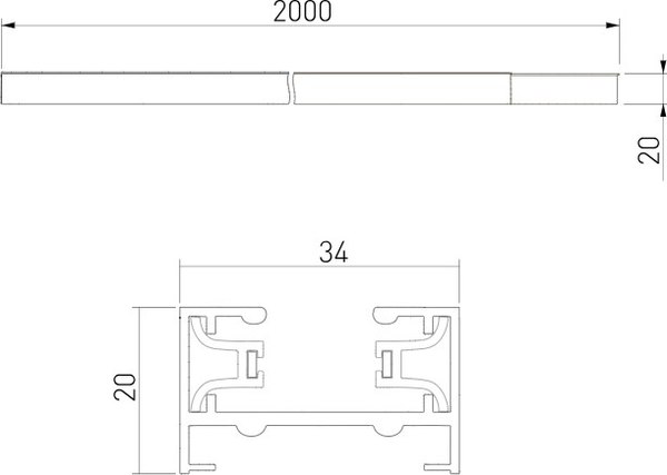 Шинопровод Elektrostandard 85080/00 (2м, черный)